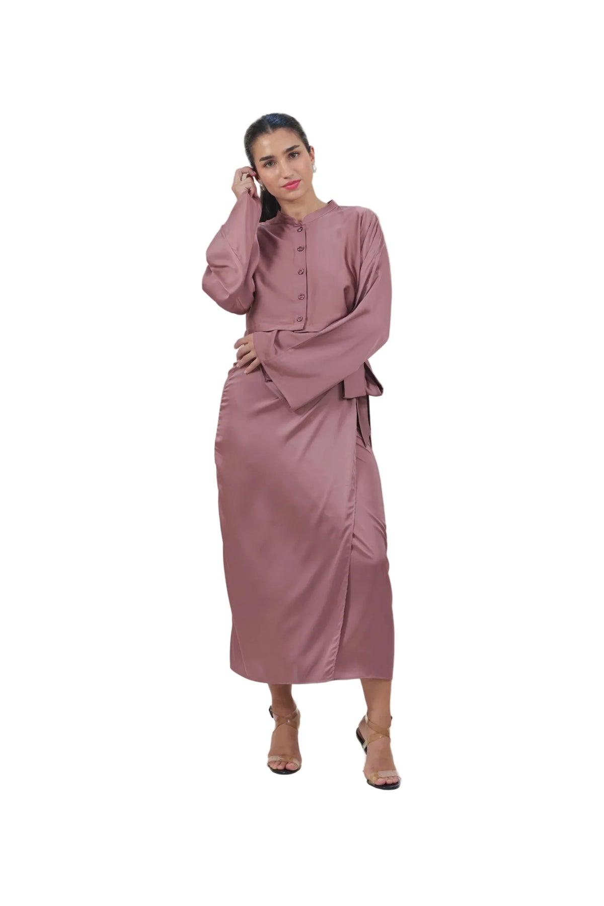 She's the Moment - Women's Silk Wrap Skirt Set