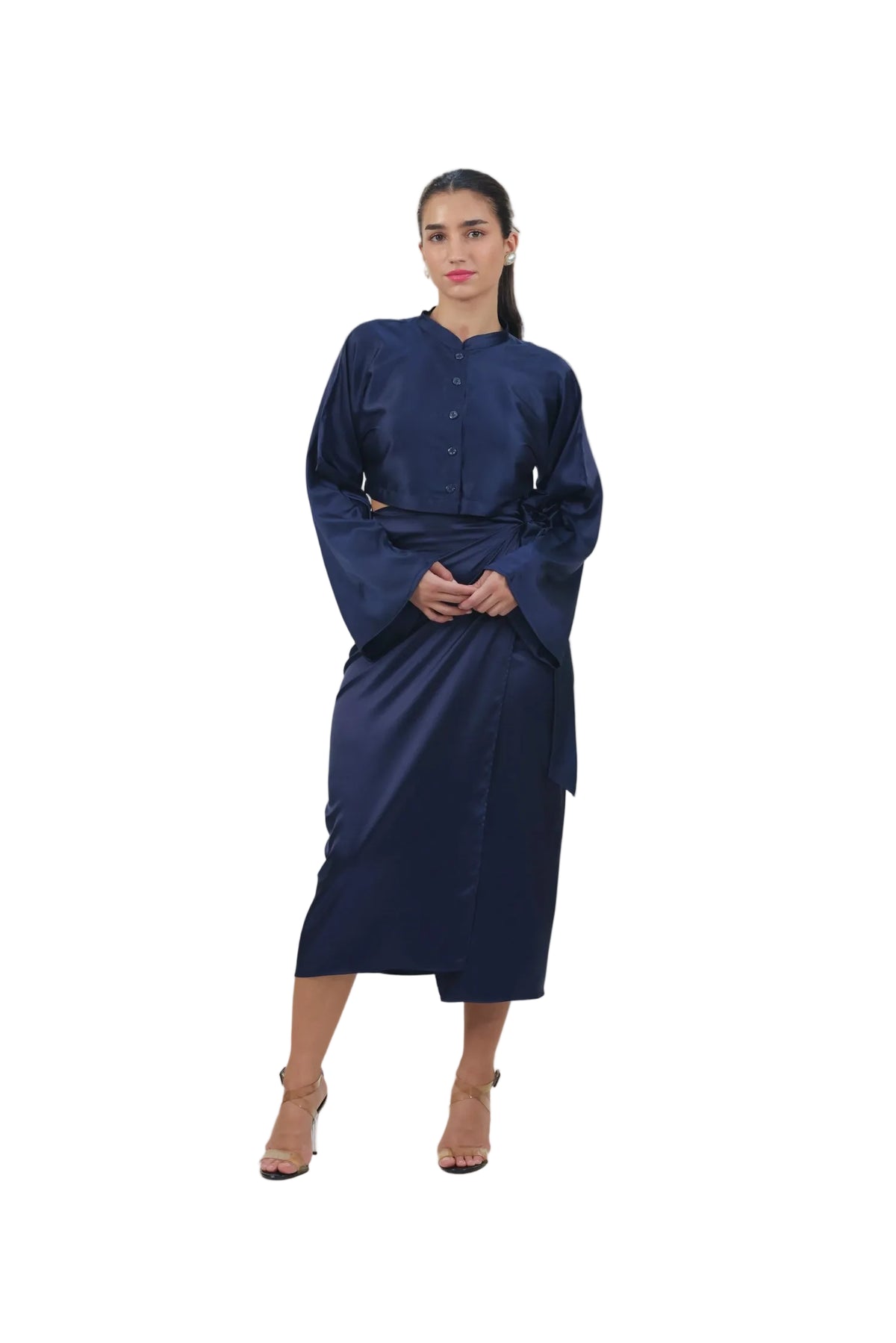 She's the Moment - Women's Silk Wrap Skirt Set