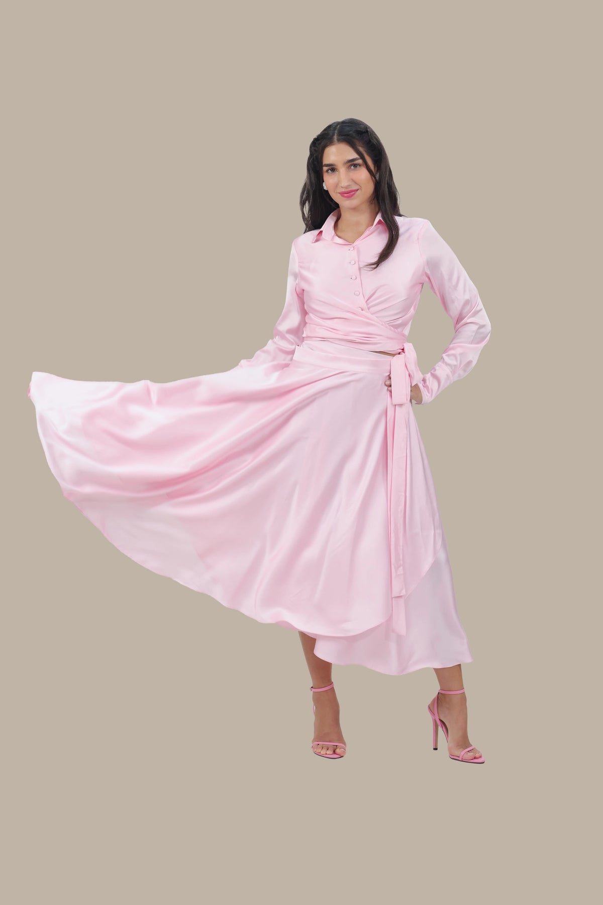 Princess Treatment Only - Women's Silk Wrap Maxi Skirt Set