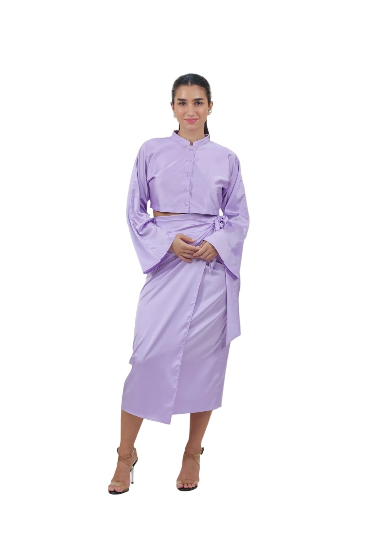 She's the Moment - Women's Silk Wrap Skirt Set