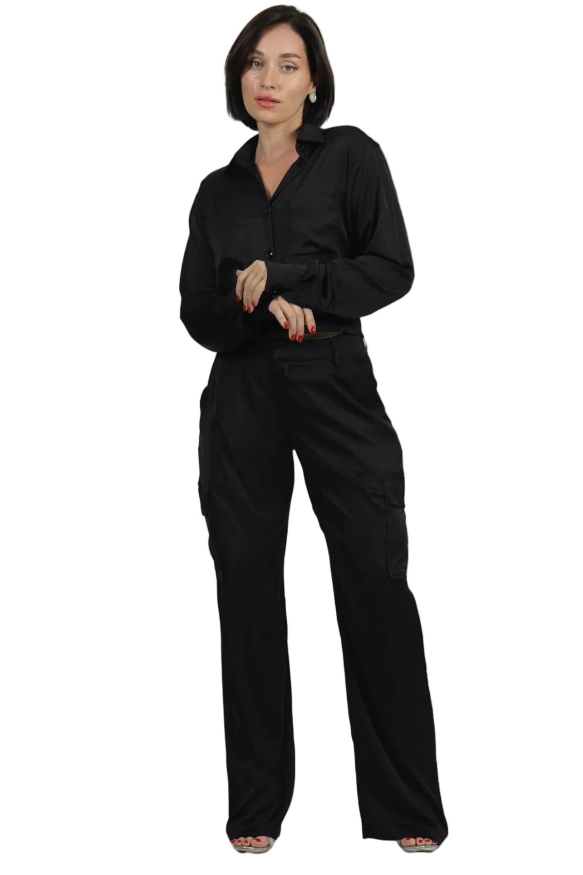 Soft Rebel - Women's Silk Cargo Co-ord Set