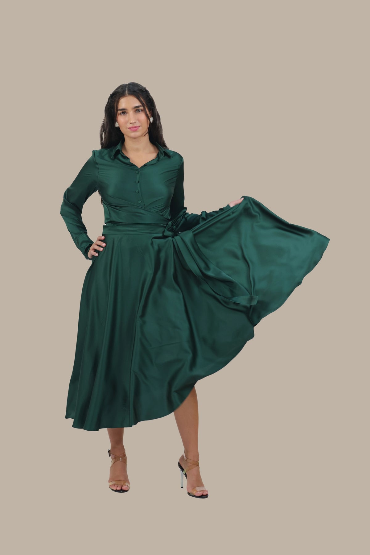 Princess Treatment Only - Women's Silk Wrap Maxi Skirt Set