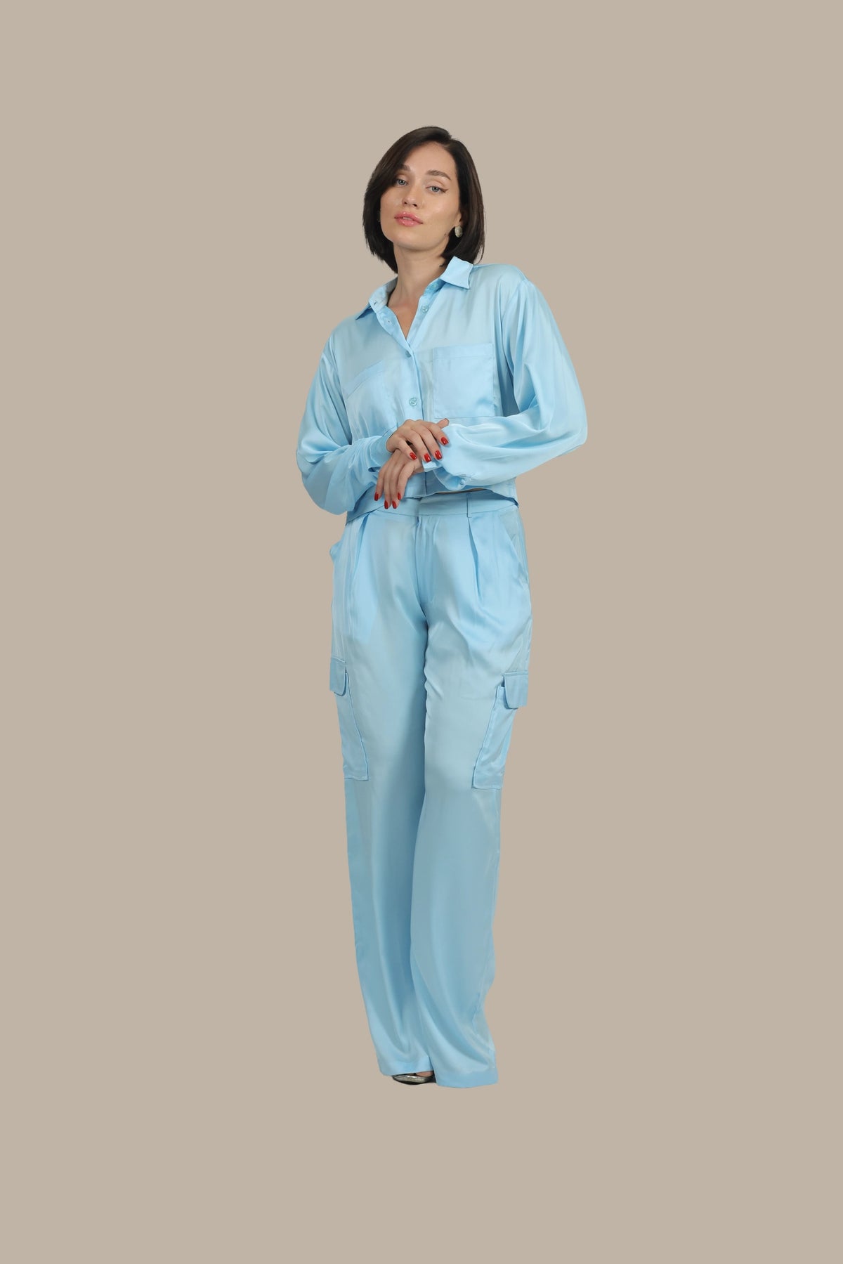 Soft Rebel - Women's Silk Cargo Co-ord Set