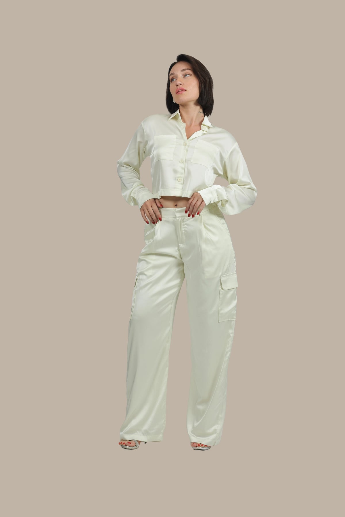 Soft Rebel - Women's Silk Cargo Co-ord Set