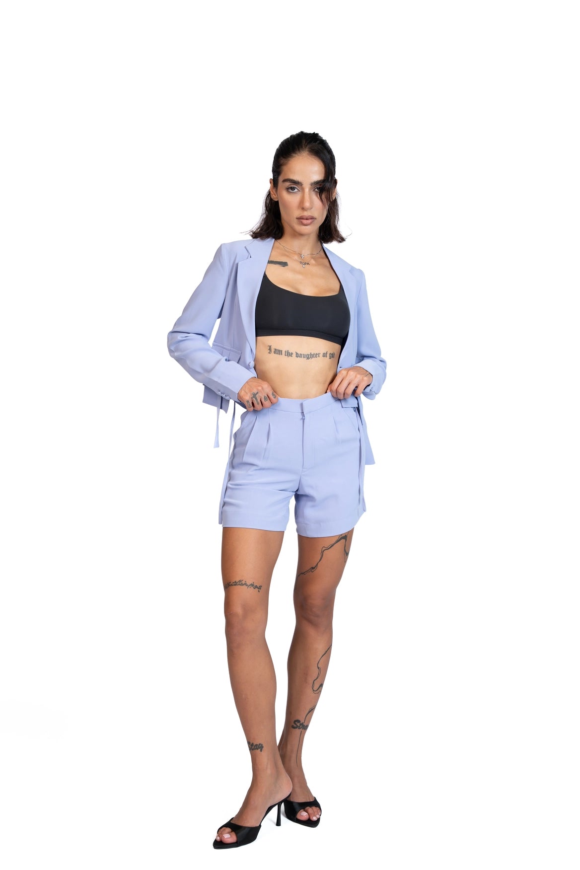 Between Places - Cropped Blazer 3-Piece Tailored Set