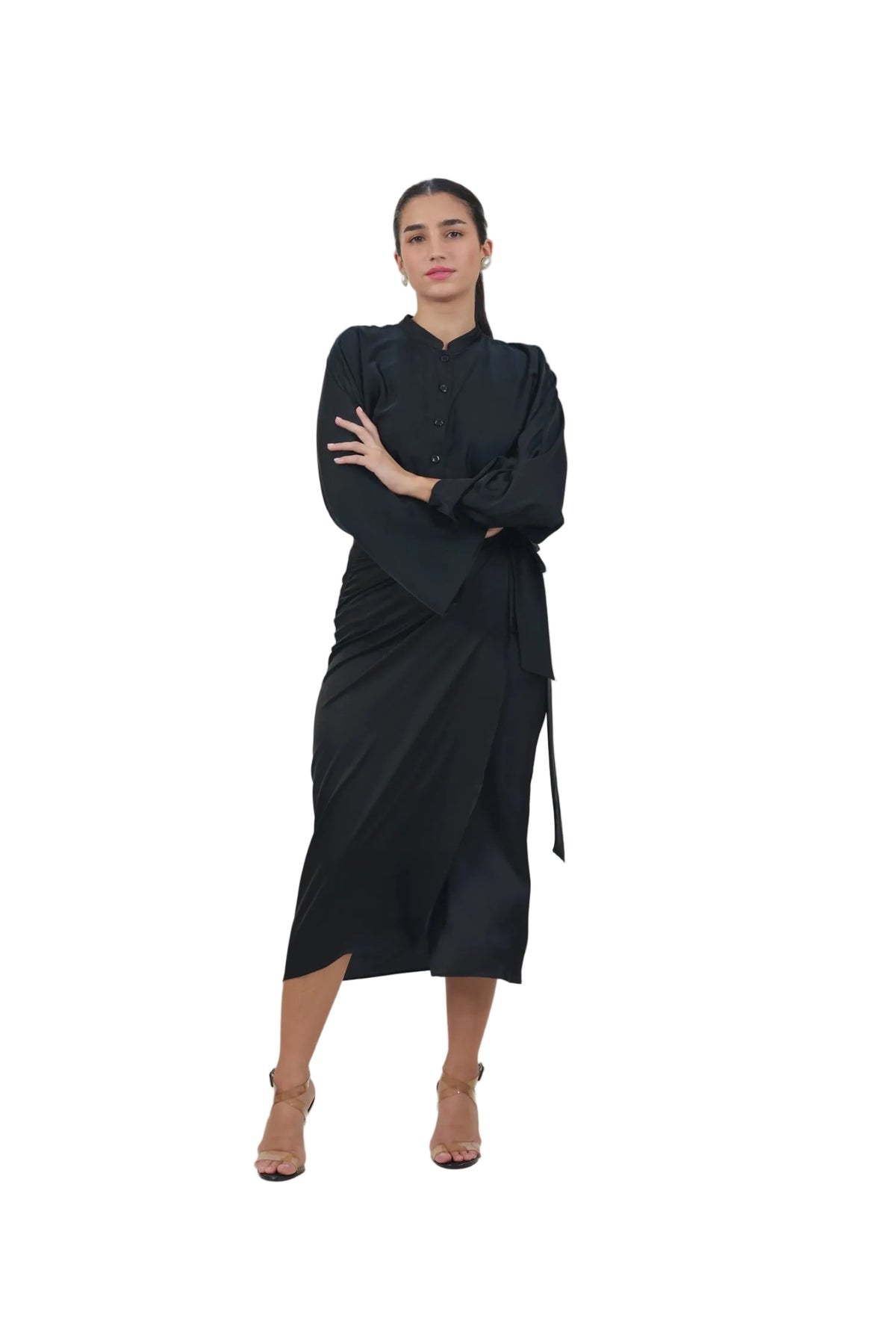 She's the Moment - Women's Silk Wrap Skirt Set