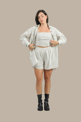 Stripe Show - Women's Linen 3-Piece Set