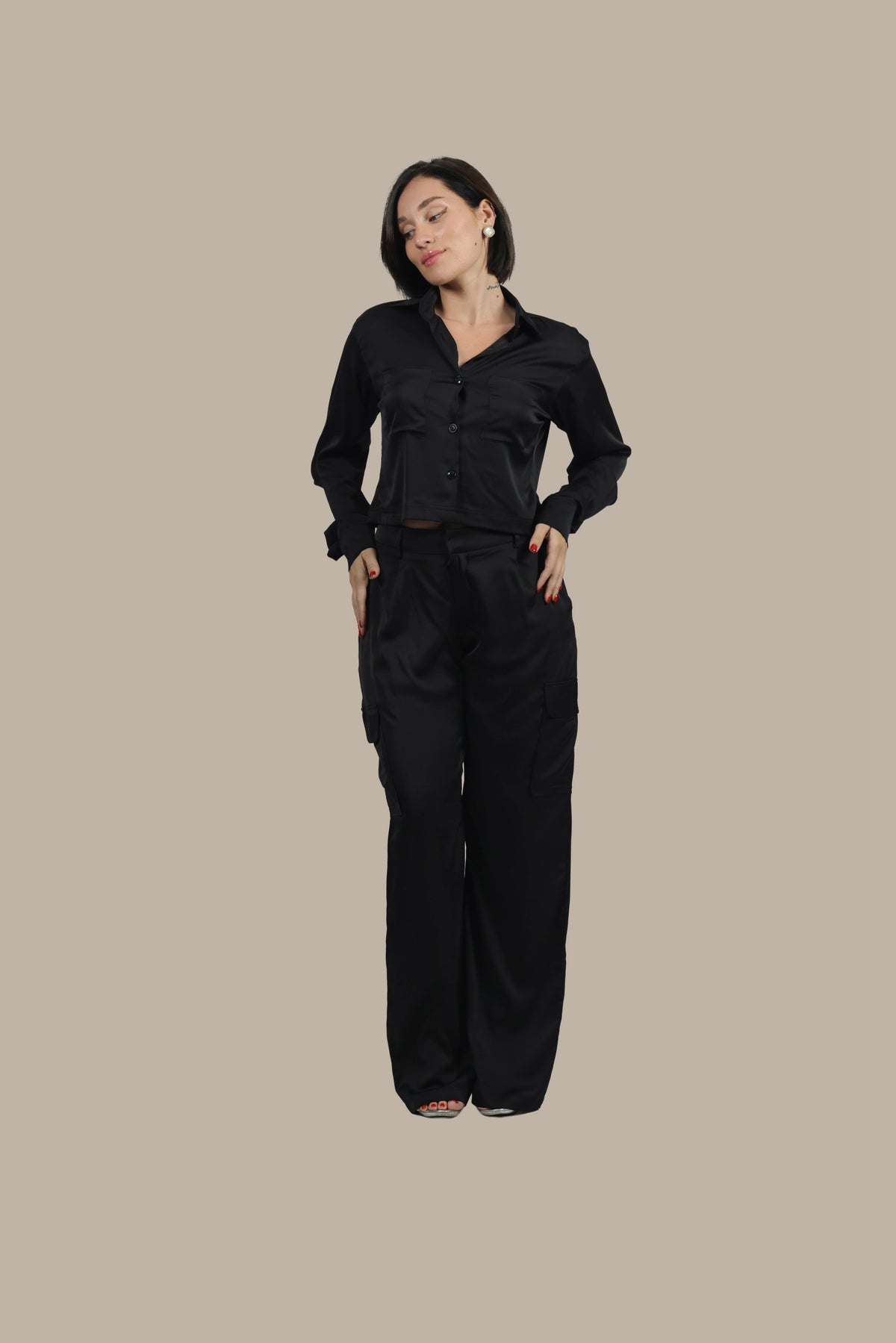 Soft Rebel - Women's Silk Cargo Co-ord Set