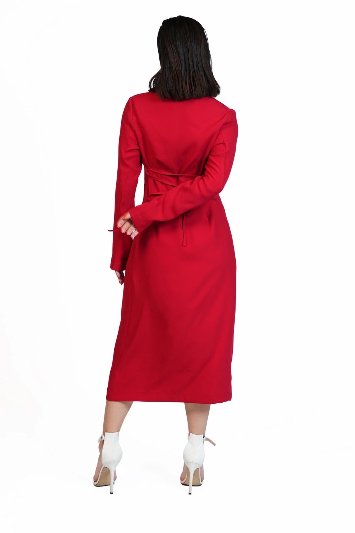 Around Town - Tailored Lapel Zip-Front Dress