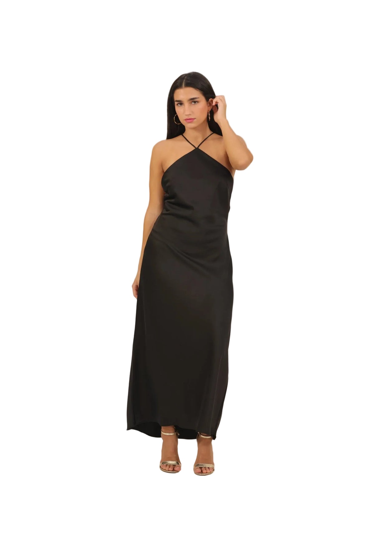 Dynasty - Women's Backless Crepe Maxi Dress
