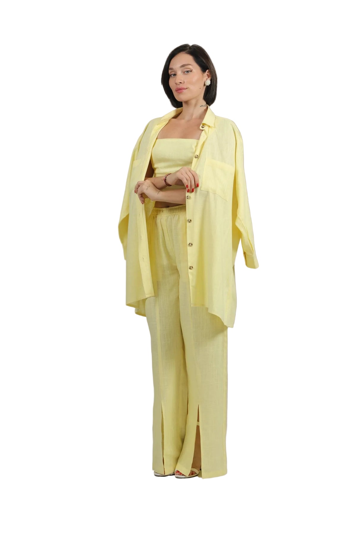 Total Babe Trio - Women's Linen 3-Piece Co-ord Set