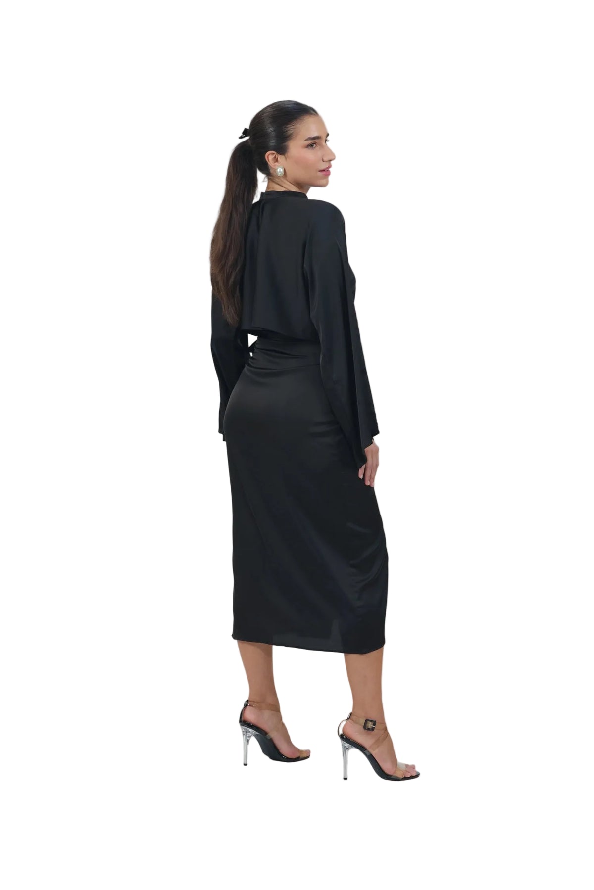 She's the Moment - Women's Silk Wrap Skirt Set