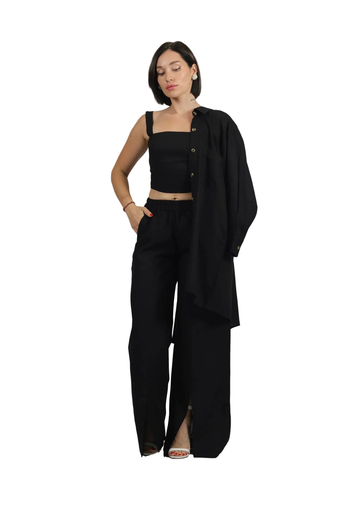 Total Babe Trio - Women's Linen 3-Piece Co-ord Set