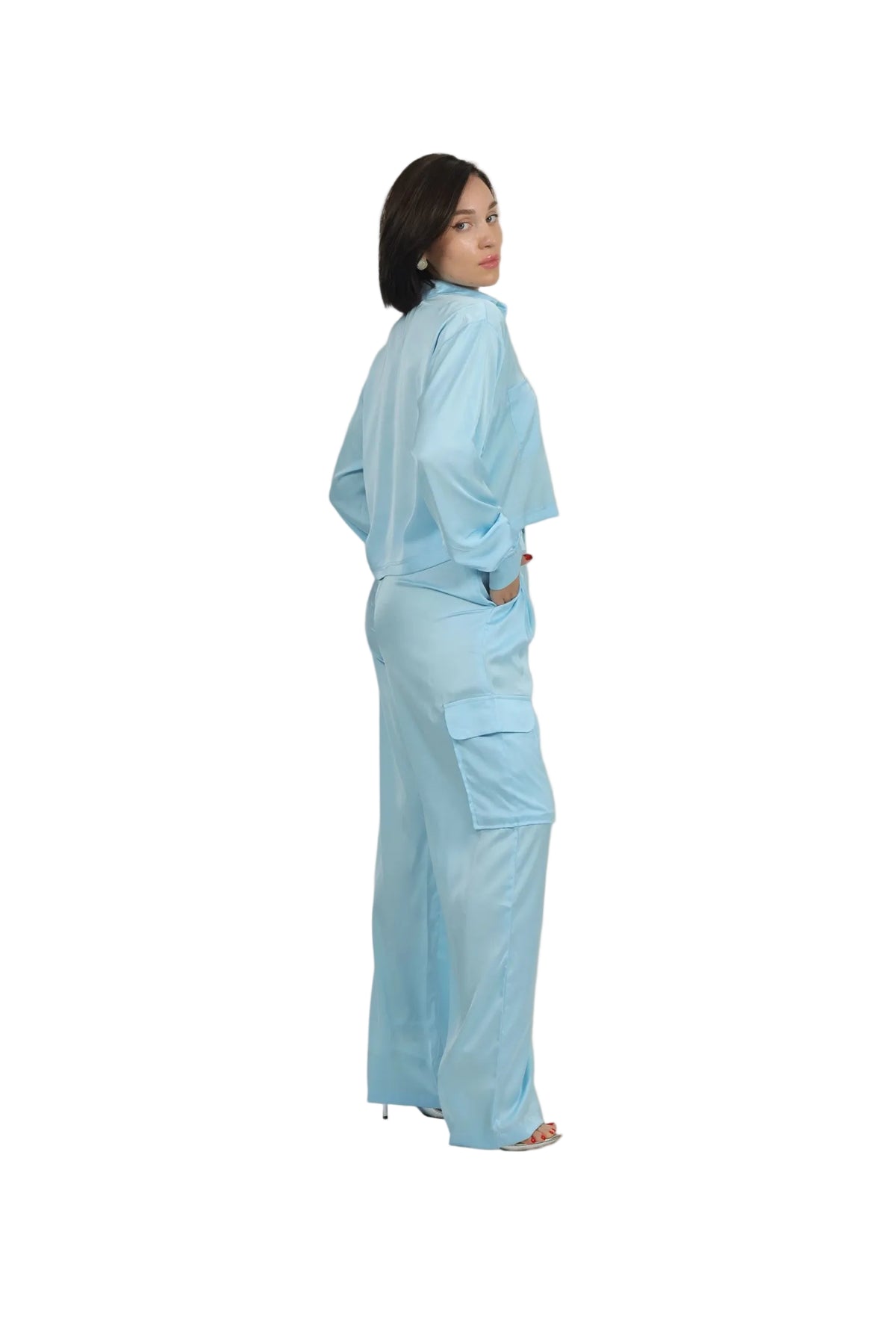Soft Rebel - Women's Silk Cargo Co-ord Set