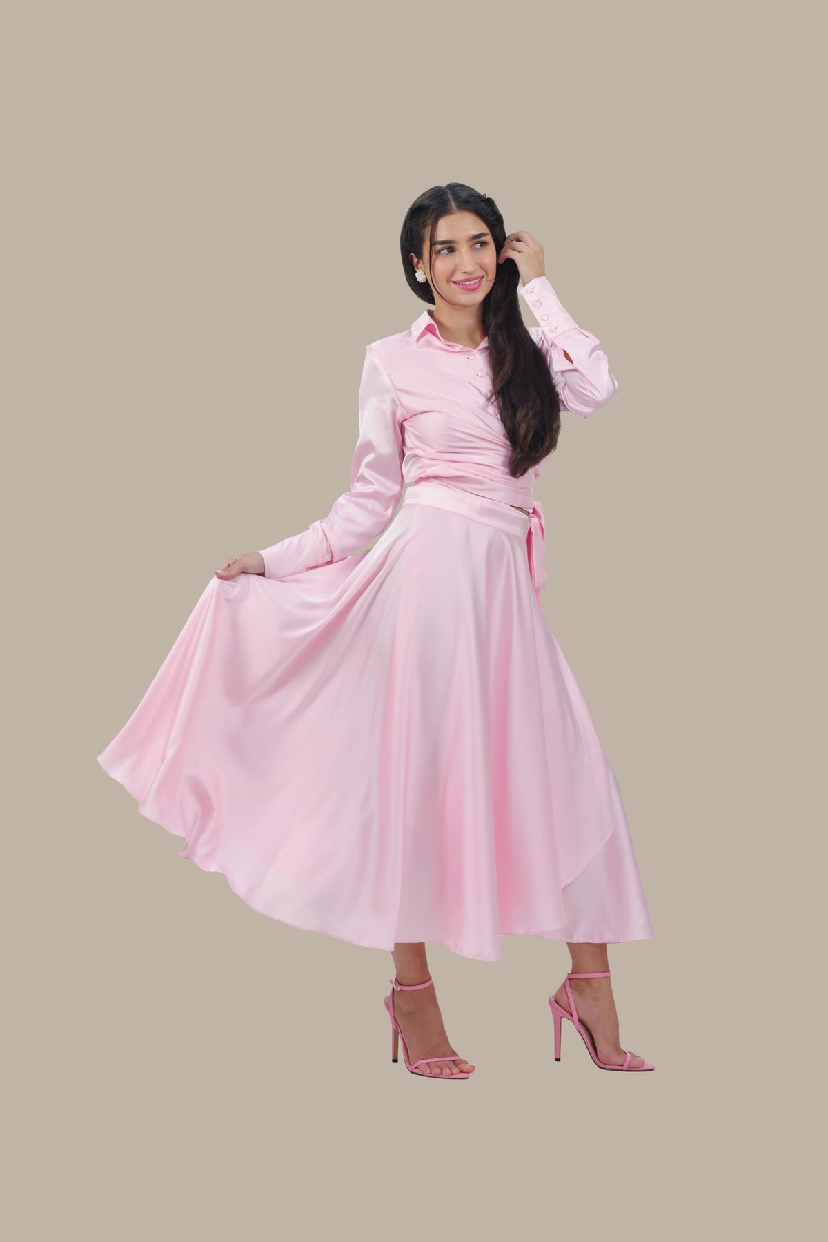 Princess Treatment Only - Women's Silk Wrap Maxi Skirt Set