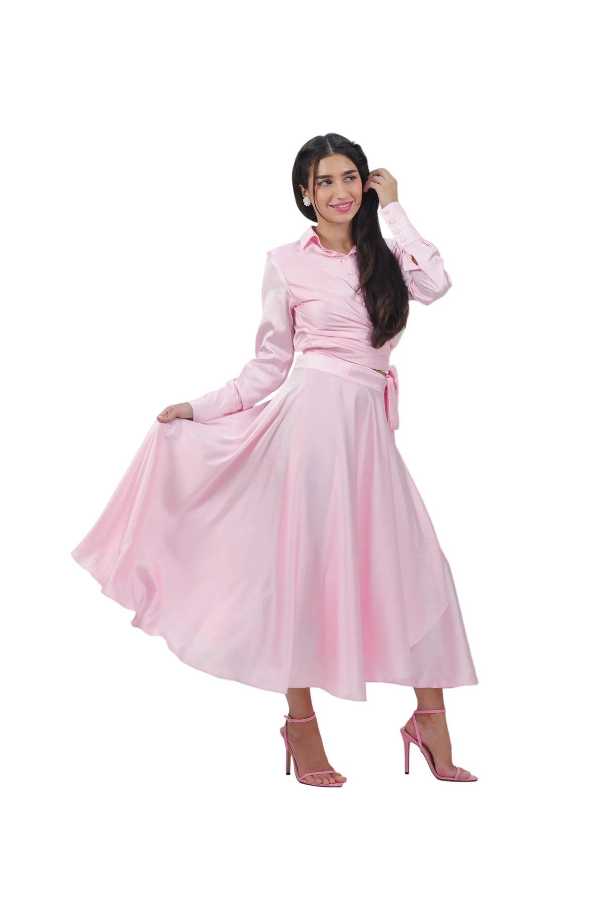 Princess Treatment Only - Women's Silk Wrap Maxi Skirt Set