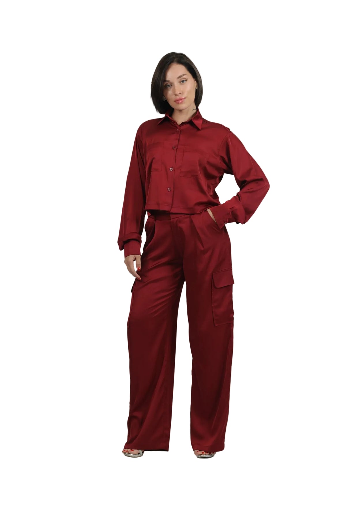 Soft Rebel - Women's Silk Cargo Co-ord Set