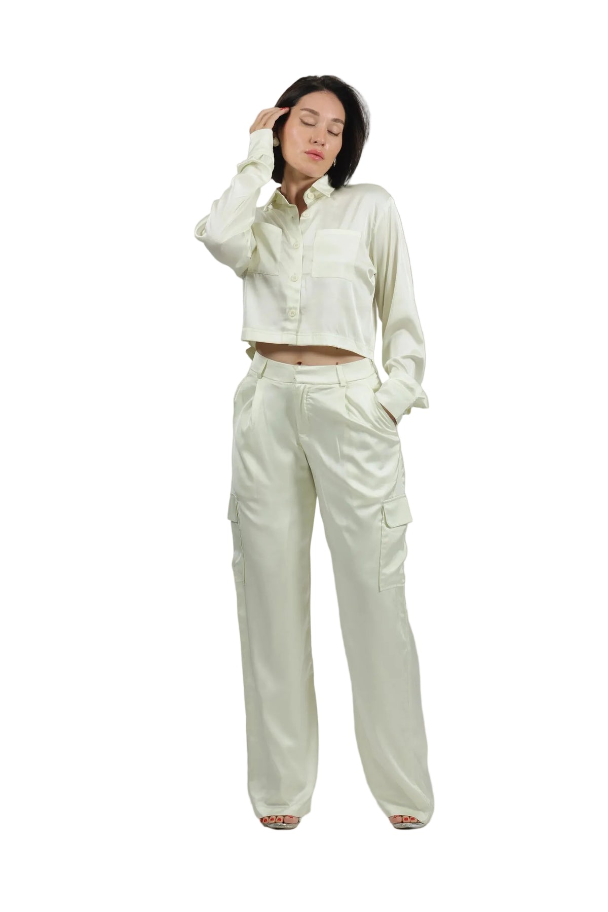 Soft Rebel - Women's Silk Cargo Co-ord Set