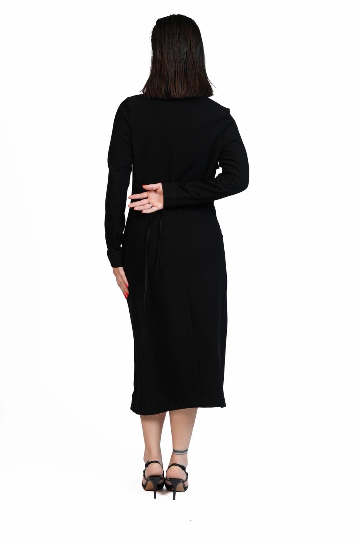 Around Town - Tailored Lapel Zip-Front Dress