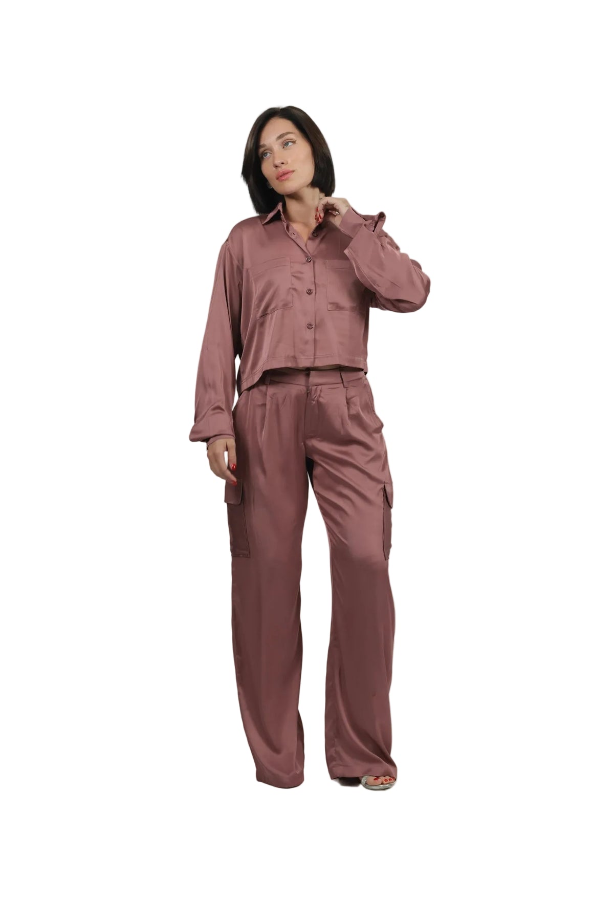 Soft Rebel - Women's Silk Cargo Co-ord Set
