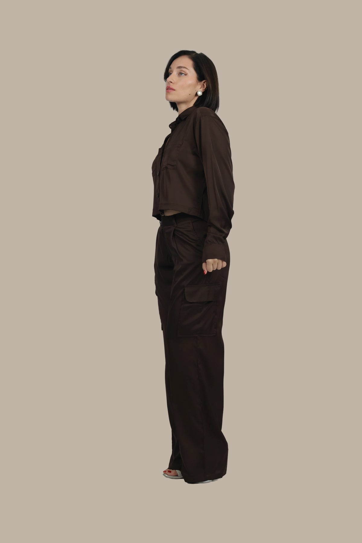 Soft Rebel - Women's Silk Cargo Co-ord Set