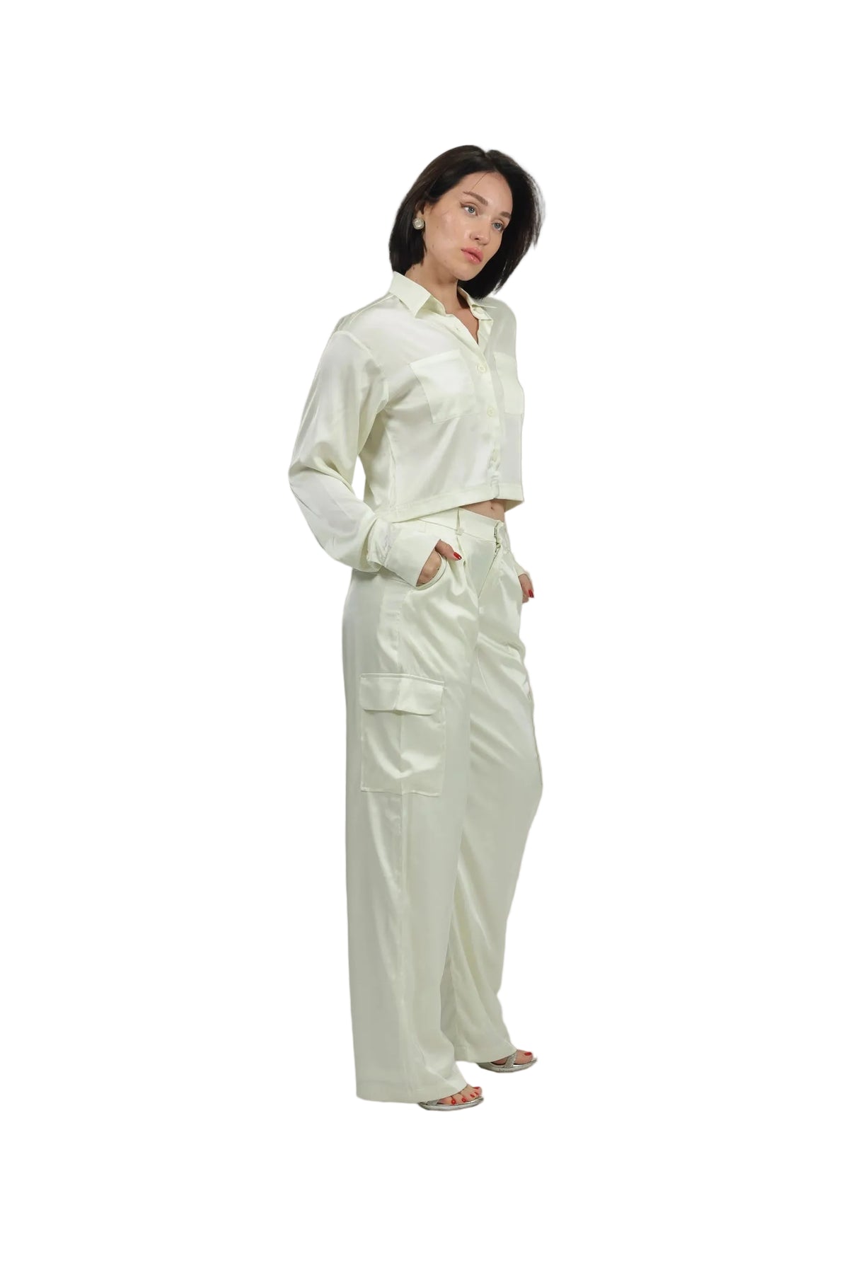 Soft Rebel - Women's Silk Cargo Co-ord Set