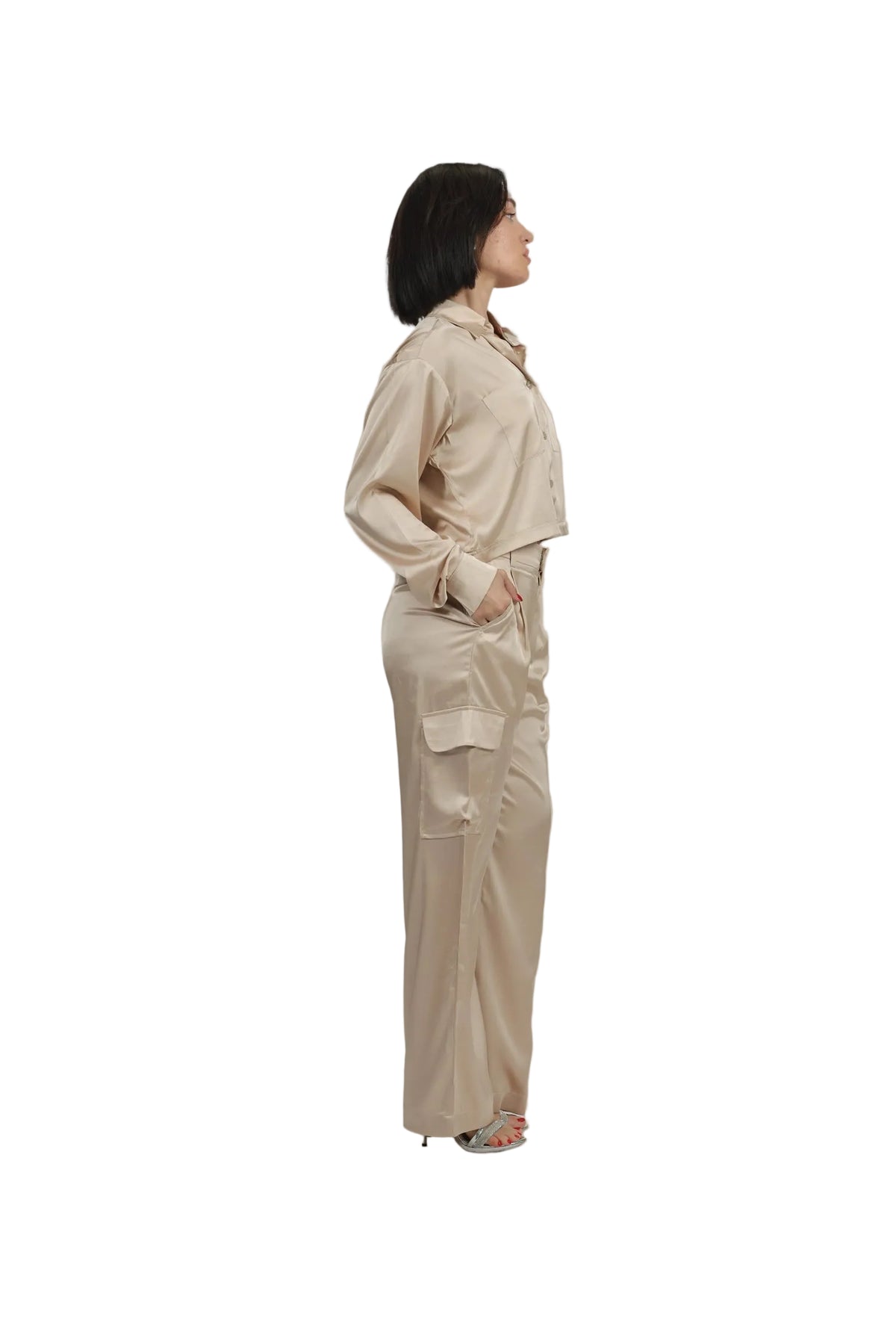 Soft Rebel - Women's Silk Cargo Co-ord Set