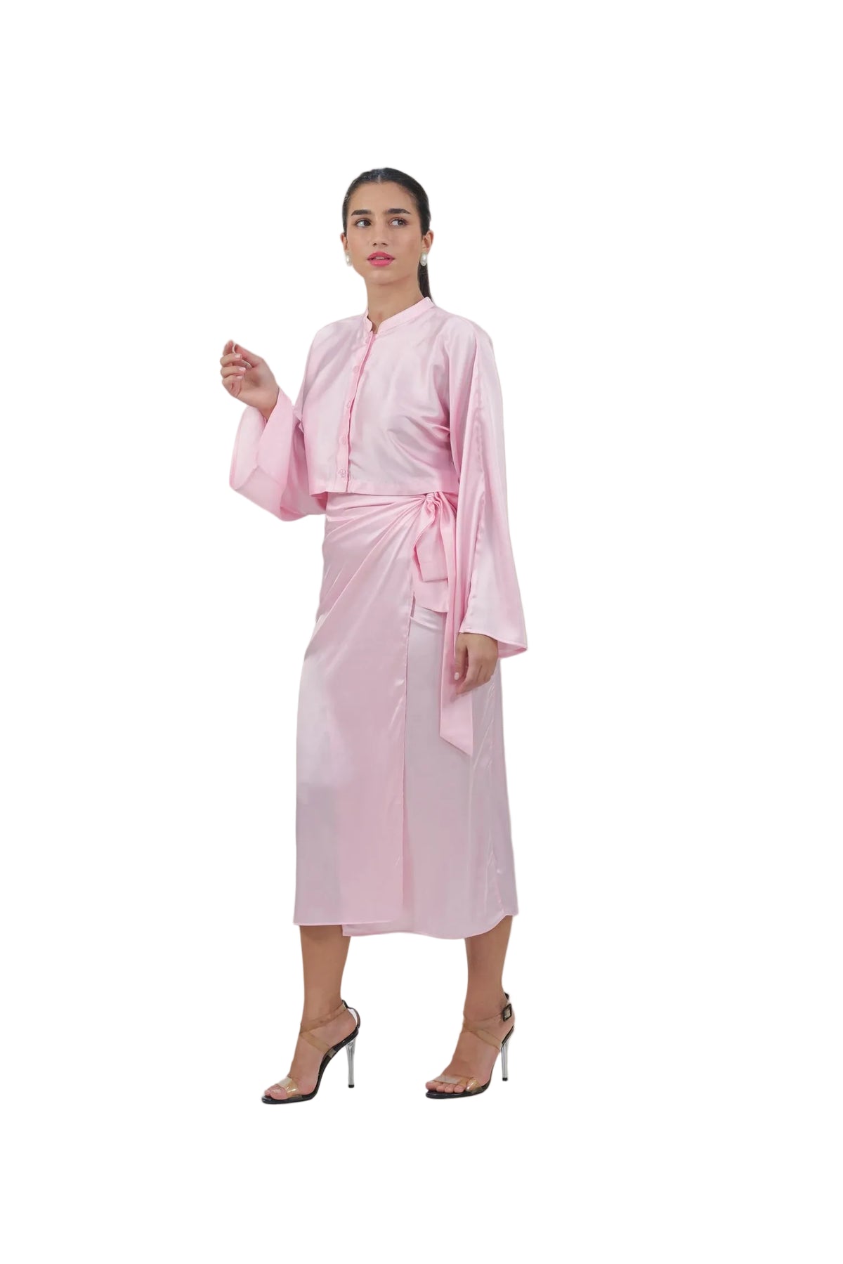 She's the Moment - Women's Silk Wrap Skirt Set