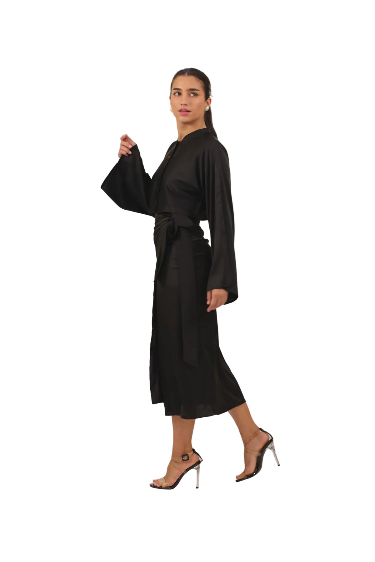 She's the Moment - Women's Silk Wrap Skirt Set