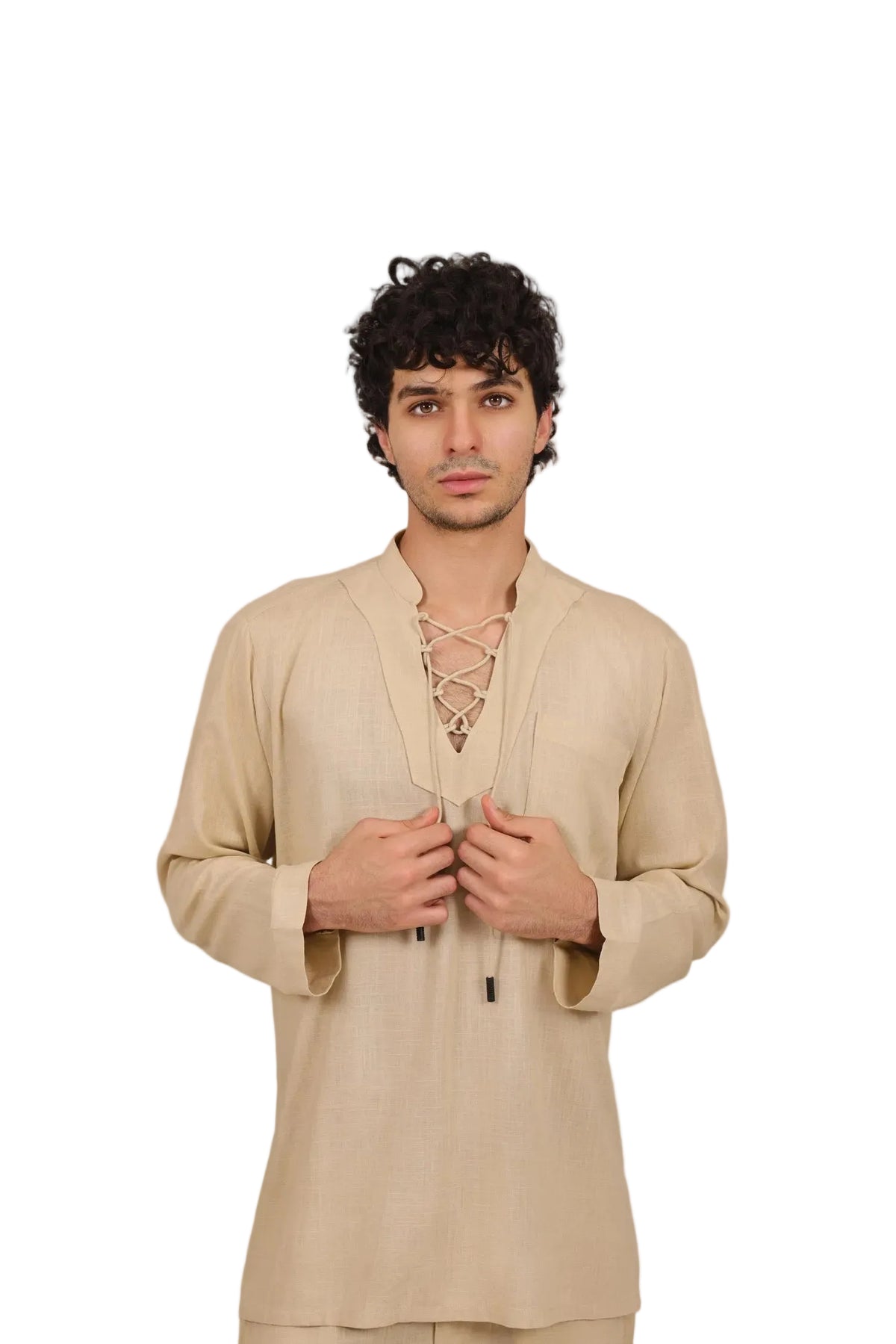 Drawstring - Men's Linen Co-ord Set