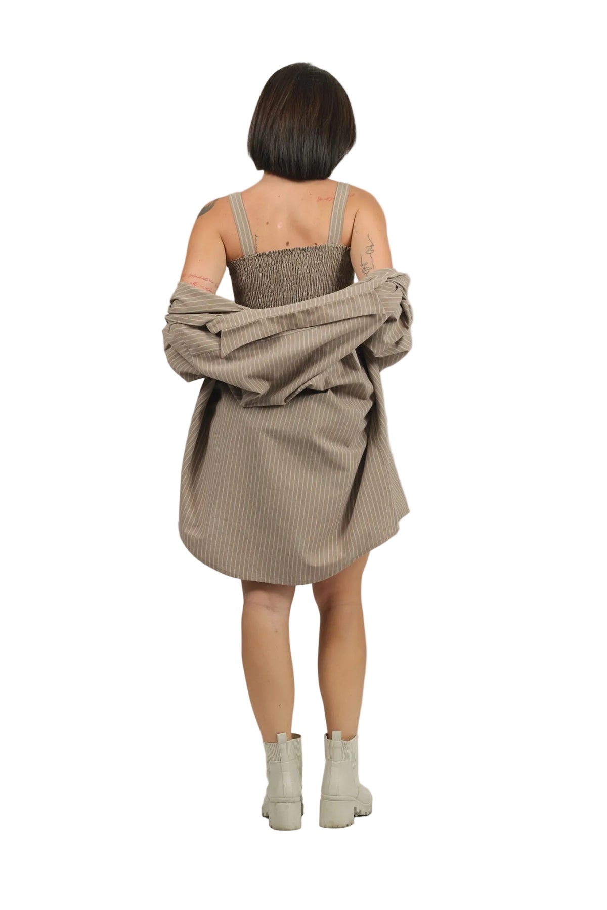 Stripe Show - Women's Striped Linen 3-Piece Set