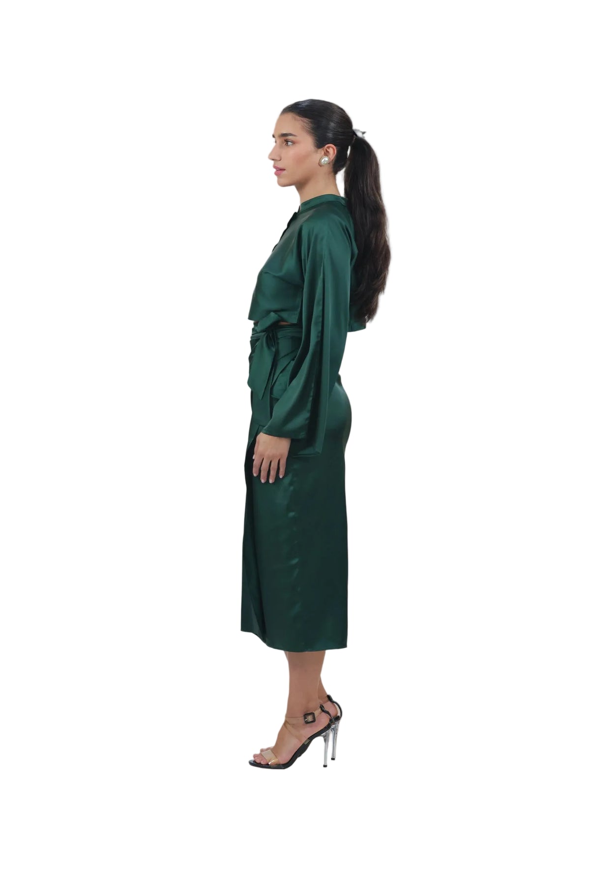 She's the Moment - Women's Silk Wrap Skirt Set