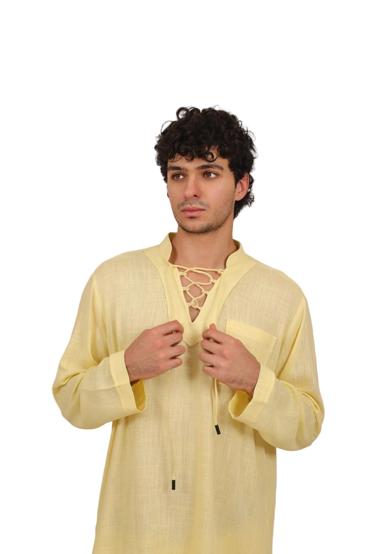Drawstring - Men's Linen Co-ord Set
