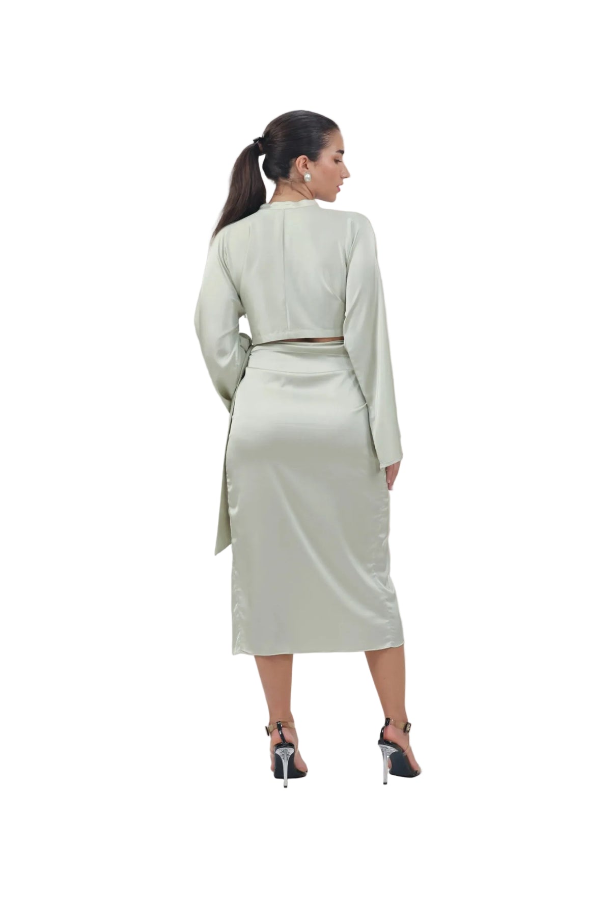 She's the Moment - Women's Silk Wrap Skirt Set