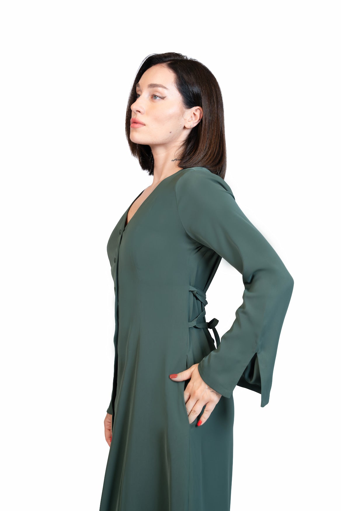 Put Together - Corset-Back Button-Through Dress