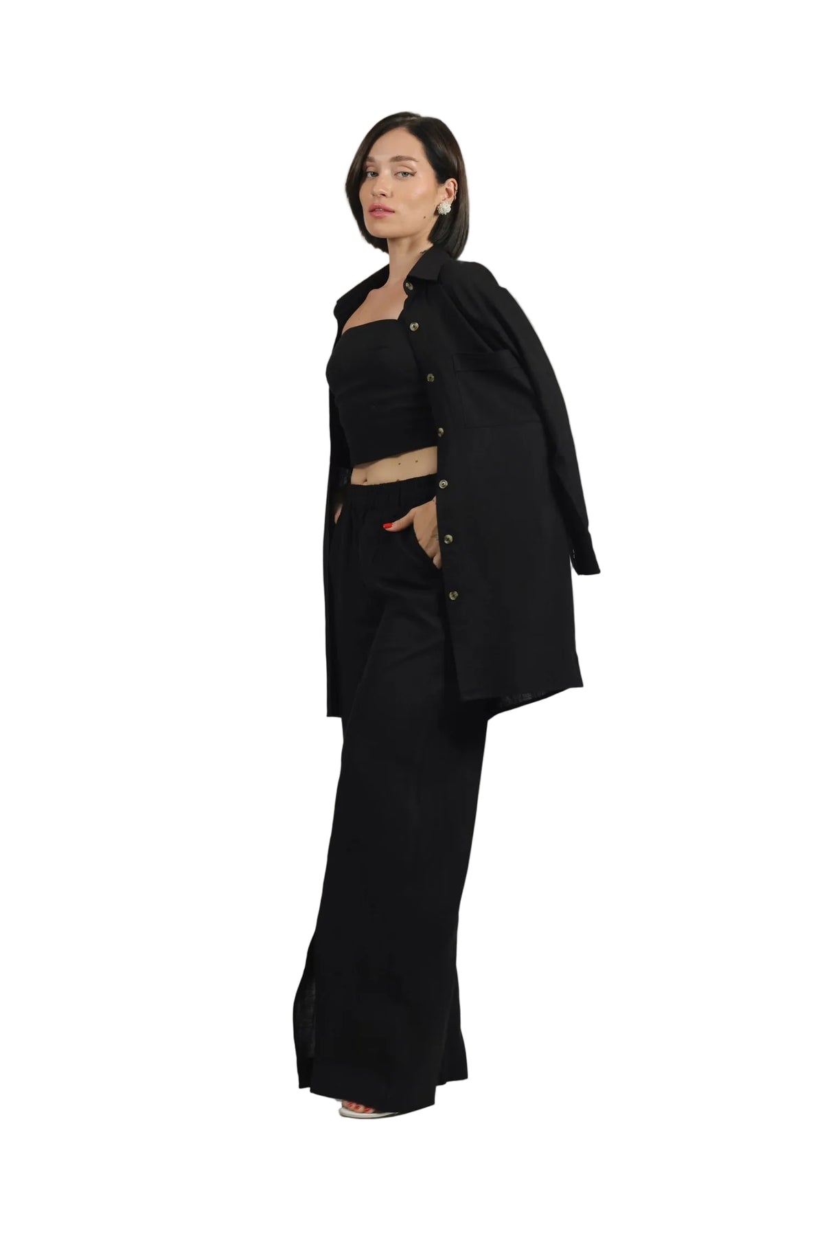 Total Babe Trio - Women's Linen 3-Piece Co-ord Set