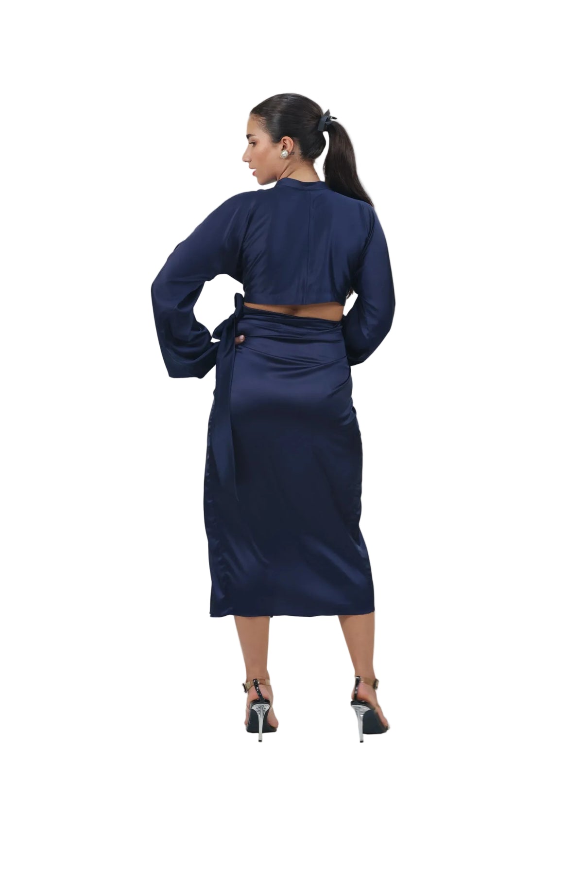 She's the Moment - Women's Silk Wrap Skirt Set