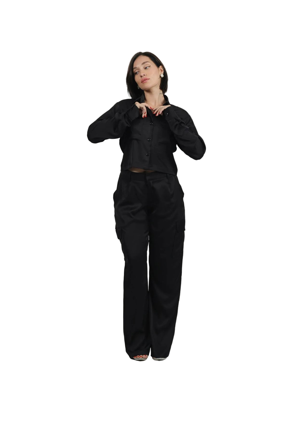 Soft Rebel - Women's Silk Cargo Co-ord Set