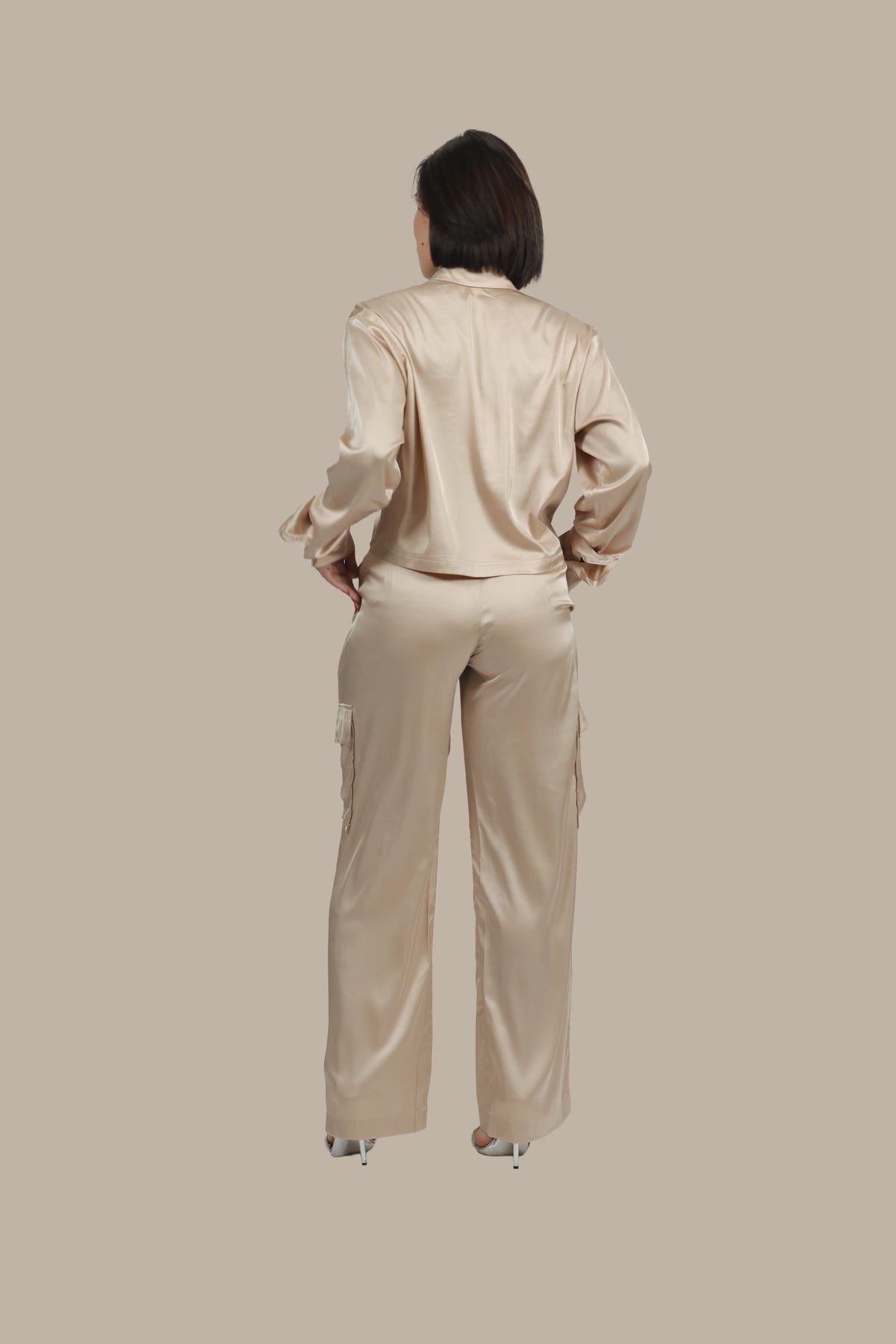 Soft Rebel - Women's Silk Cargo Co-ord Set