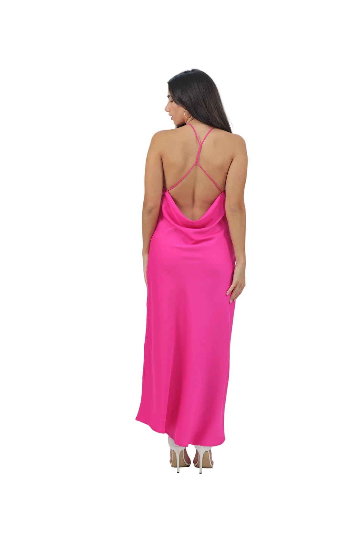 Dynasty - Women's Backless Crepe Maxi Dress
