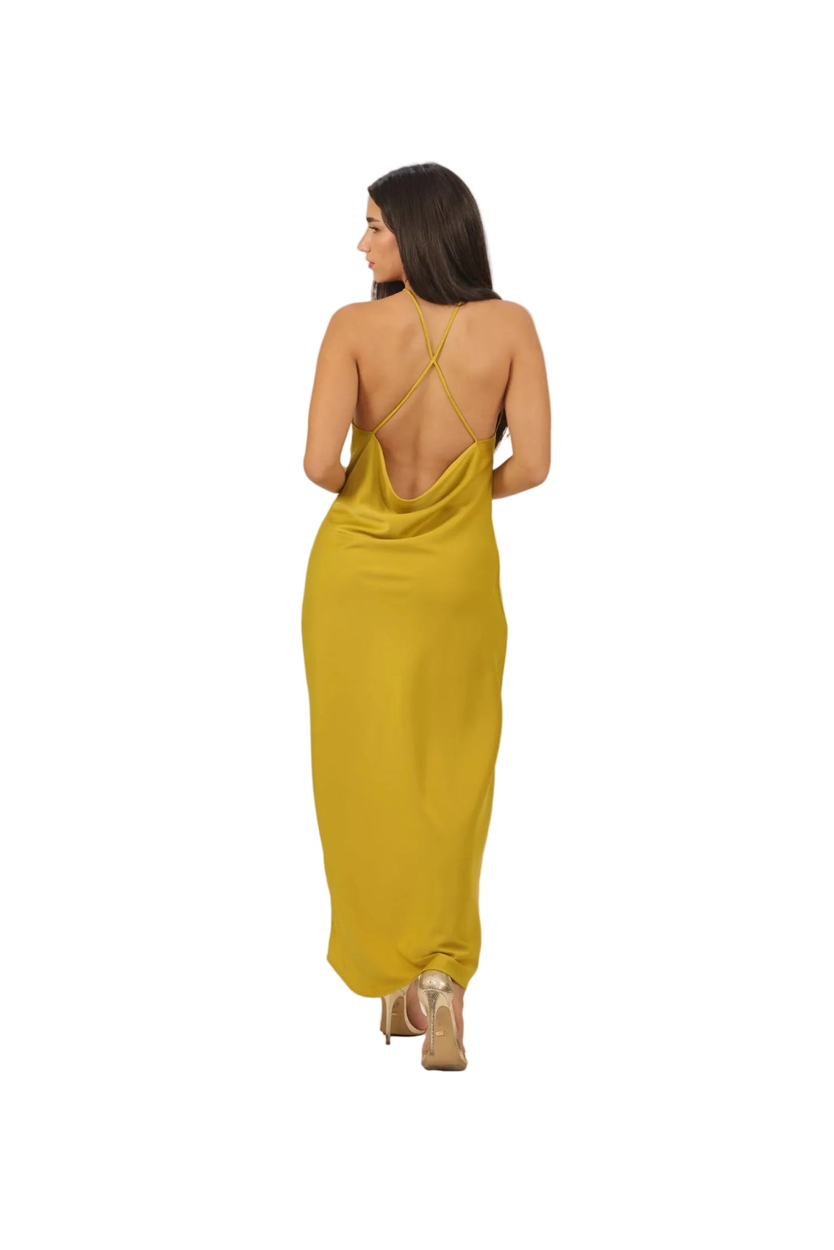 Dynasty - Women's Backless Crepe Maxi Dress
