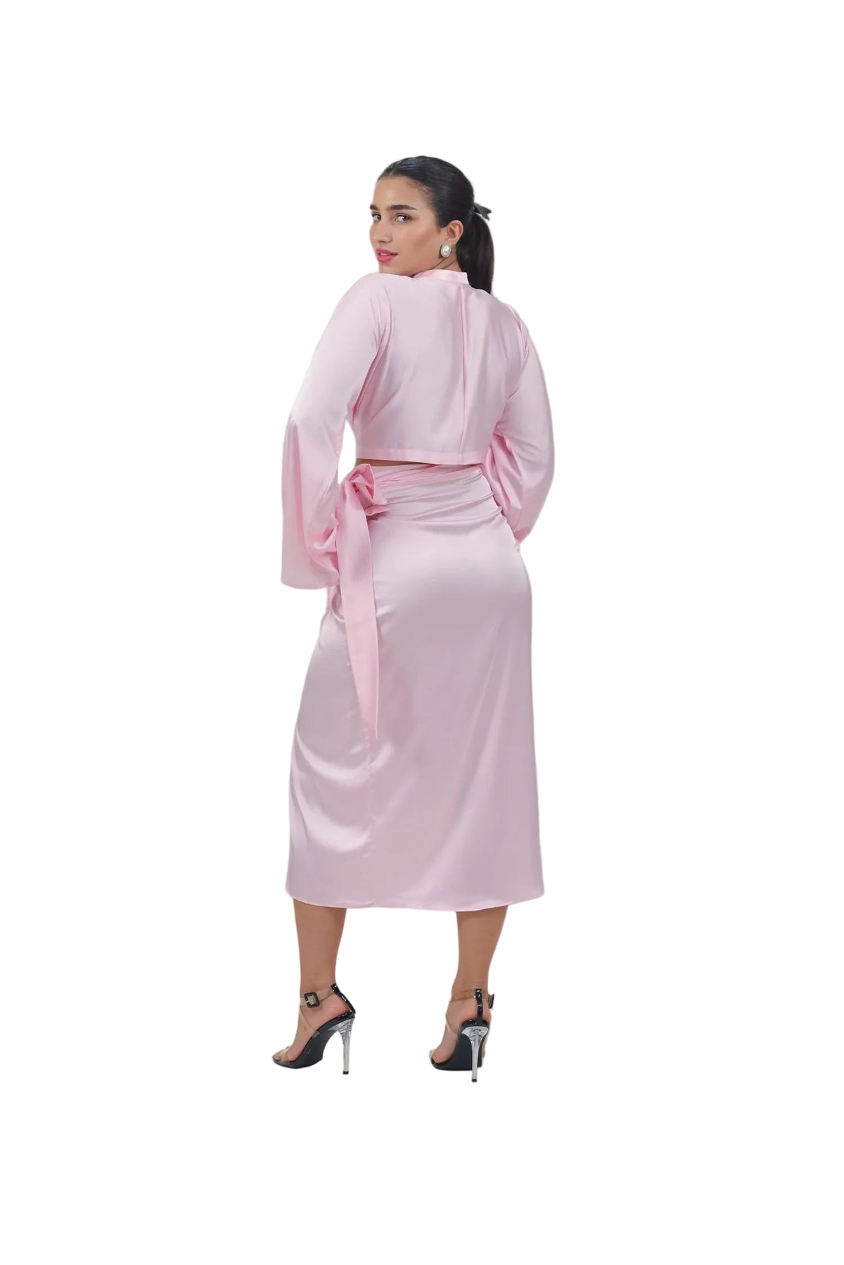 She's the Moment - Women's Silk Wrap Skirt Set