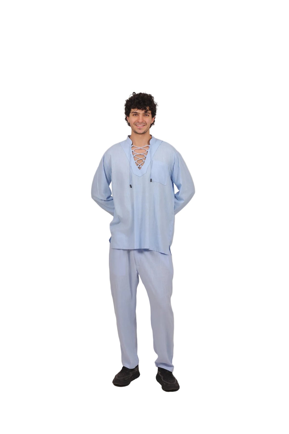 Drawstring - Men's Linen Co-ord Set