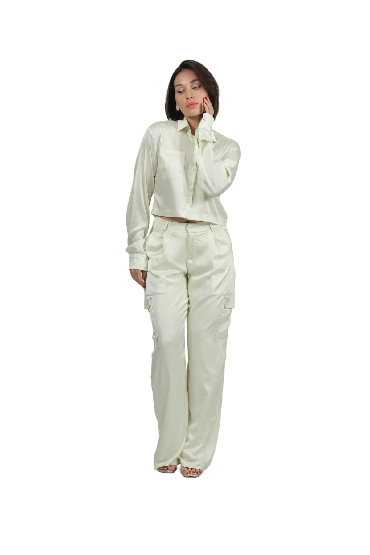 Soft Rebel - Women's Silk Cargo Co-ord Set