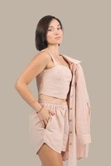 Stripe Show - Women's Linen 3-Piece Set