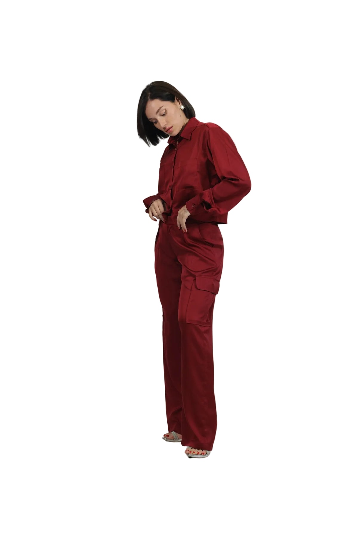 Soft Rebel - Women's Silk Cargo Co-ord Set