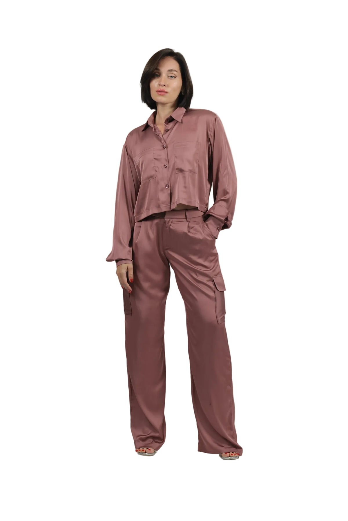 Soft Rebel - Women's Silk Cargo Co-ord Set