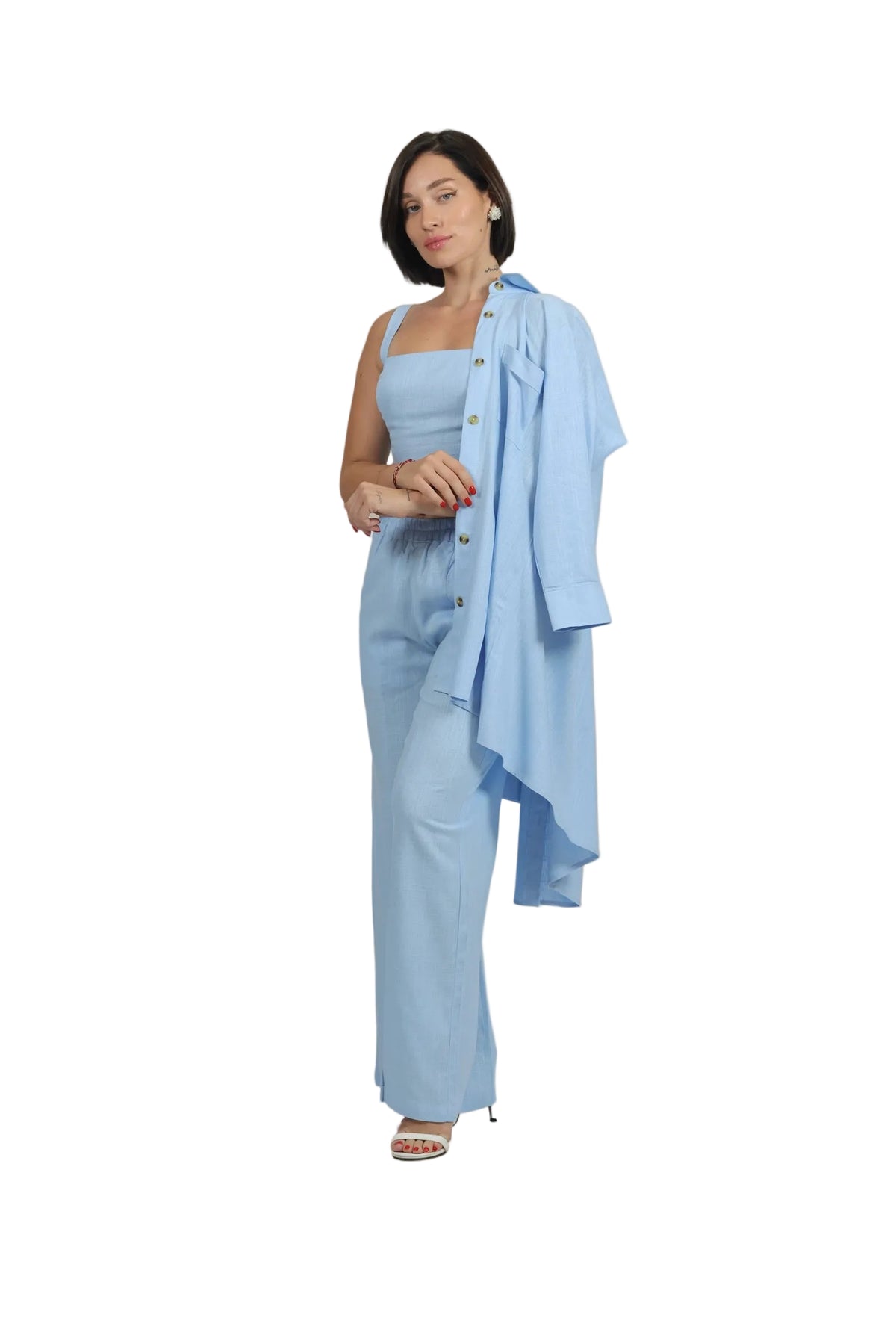 Total Babe Trio - Women's Linen 3-Piece Co-ord Set