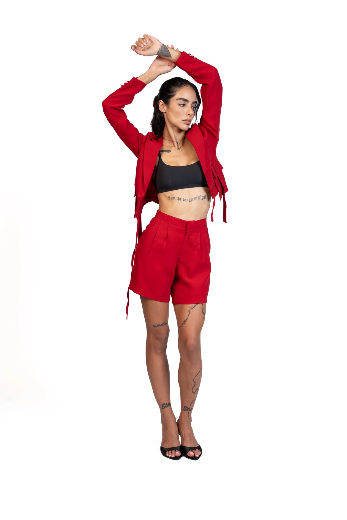 Between Places - Cropped Blazer 3-Piece Tailored Set