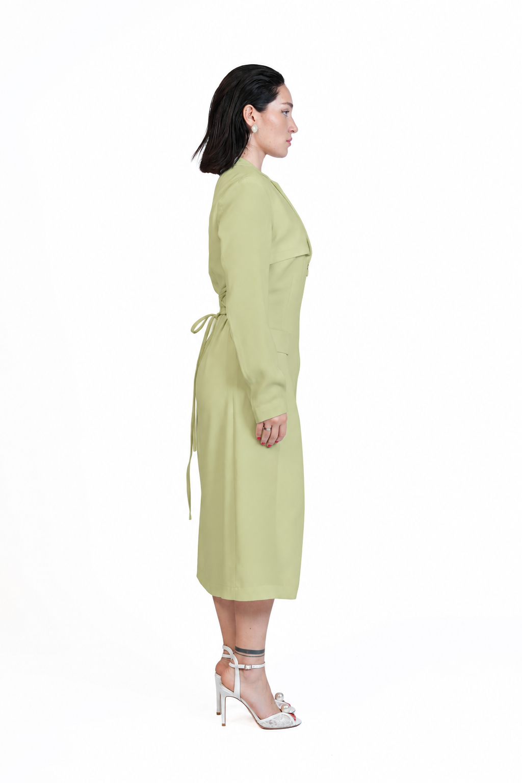 Around Town - Tailored Lapel Zip-Front Dress